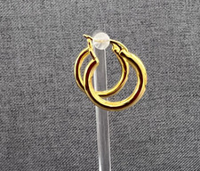 Women's 18K Gold Filled Classic Light Weight Round Tubular Hoop Earrings H792G
