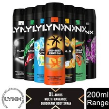 Lynx XL 48-Hour Odour Protection Body Spray Deodorant, 3 or 6 Pack, 200ml