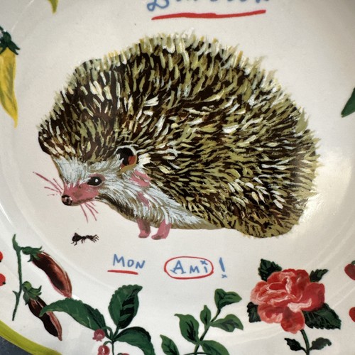 Anthropologie Nathalie Lete Charmante Dinner Plate Collection Hedgehog 10" New - Picture 5 of 6