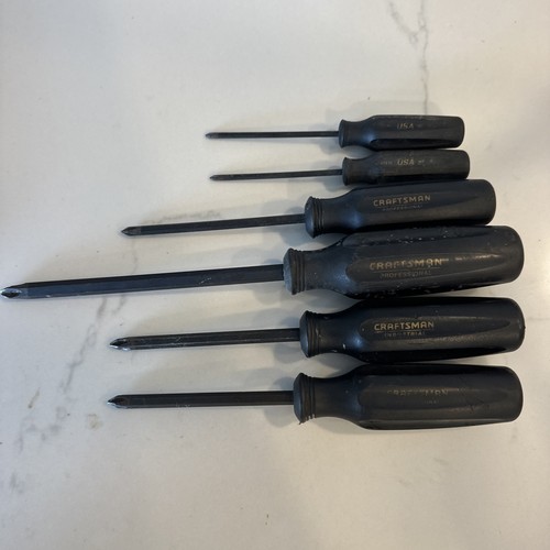 Vintage Craftsman 6 Pc. Professional Screwdriver Set Phillips  Made In USA