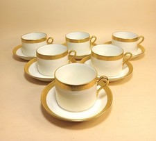 RICHARD GINORI Pittoria TAZZE TÈ PORCELLANA Oro GIGLIO FIORENTINO Ponte Vecchio 