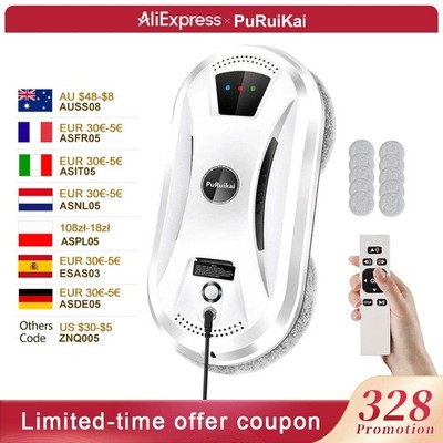 PuRuiKai AI Window Cleaning Robot Smart Automatic Cleaner Streak-Free for Window