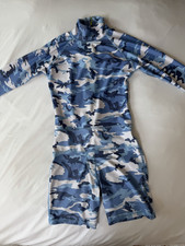 Tublue kids1/4 Mock Neck Long Sleeve Camo Stretch short one piece swimsuit upf50