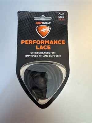 BRAND NEW SofSole Performance Lace One Size Fits All. Stretch Lock Laces. Black