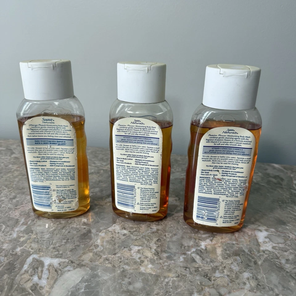 Suave Naturals Body Wash Passion Flower Mango Peach Lot Discontinued Bonus 12 Oz - Image 4 of 4