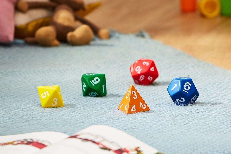Magic Math Rocks Dice Image Learning Resources LER7694 Jumbo Foam Polyhedral Dice - Math ...