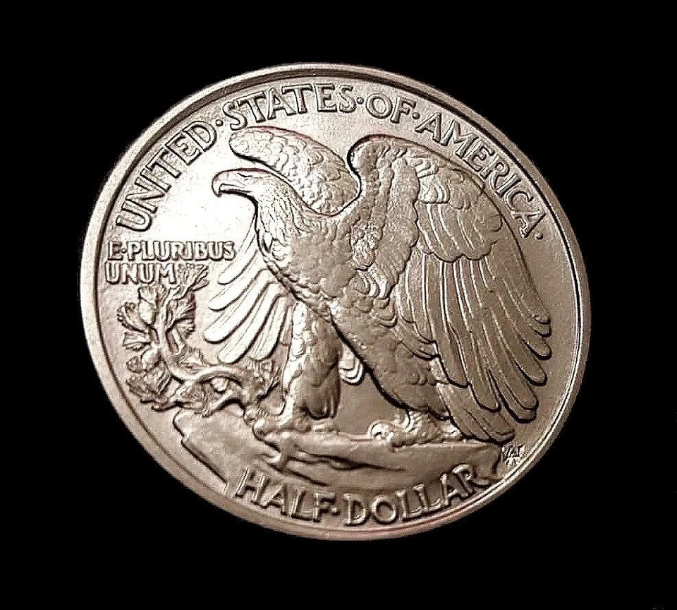 1943 - Medio dólar Walking Liberty, gema brillante como nueva de Filadelfia UNC MS+++ Foto 2 de 2
