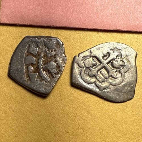 1/2 Real COB S Of Felipe V Mo -D 1724-1729 Ordinal Shows On 1 - Picture 3 of 10