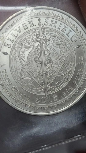 1 Troy oz .999 Silver Round Coin 2018 Silver Shield Root Chakra Uncirculated
