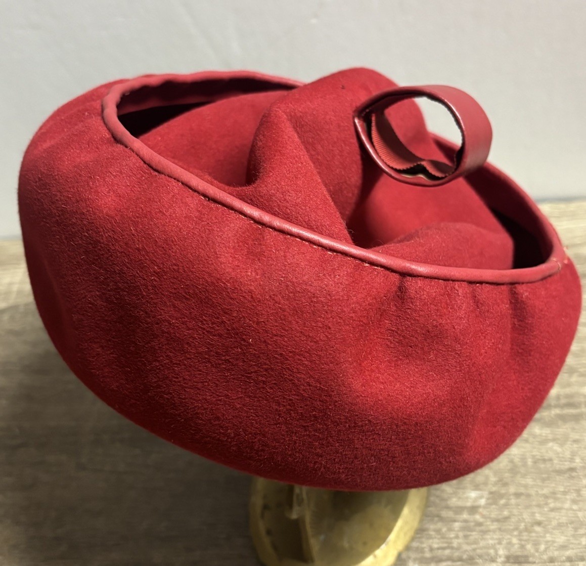 Vintage Christian Dior Chapeaux Felt Beret Hat Red | eBay