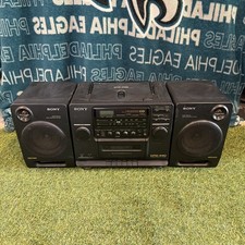 Sony CFD-440 Boombox Mega Bass AM/FM CD Cassette Player w/ Detachable Speakers