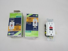 Lot of 3 Leviton 15A 125V Self-Test Tamper Resistant GFCI Outlet White GFNT1-RW
