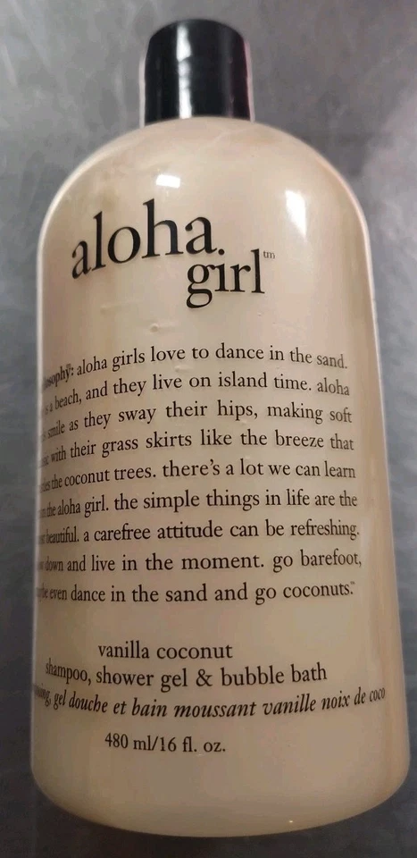 Philosophy aloha girl 3In1 shampoo, shower gel & babble bath 16Oz New Sealed - Image 2 of 3