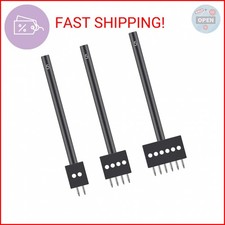 3Pcs Prong Punch Tool Set for Leather Crafts, 2/4/6 Prong Round Hole Tooth Punch