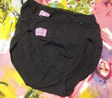 2 NEW BALI COMFORT REVOLUTION 2650 BK MICROFIBER LACE WAIST BRIEF PANTIES 3XL/10