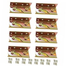 No-Mortise Bed Rail Fittings, 8 Packs Bed Rail Brackets Bed Frame Hardware