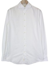 SUITSUPPLY Men's Formal Shirt 39/15.5 Extra Slim White Pure Cotton 