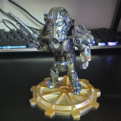 Bethesda Fallout 4 Brotherhood of Steel Power Armor Figure w/ Base (2015)