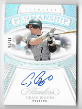 CRAIG BIGGIO 2024 PANINI FLAWLESS AUTO AUTOGRAPH CARD #11/15!