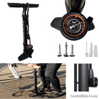 Standluftpumpe Fahrrad Manometer Universal-Pumpenkopf Alu-Ventileinsatz