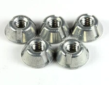 5pcs 1/4-20 Tri-Groove Tamper Proof Security Nuts Zamak 5 Anti-Theft, Trident T