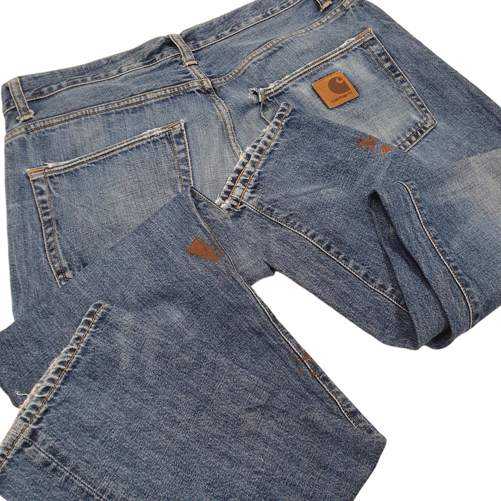 CARHARTT Jeans Regular Fit Denim Trousers Tapered WIP Klondike Pant 2 W33 L32 image 4