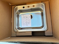 Elkay 25" x 21 Basin Drop In Stainless Kit. Sink 3 Hole