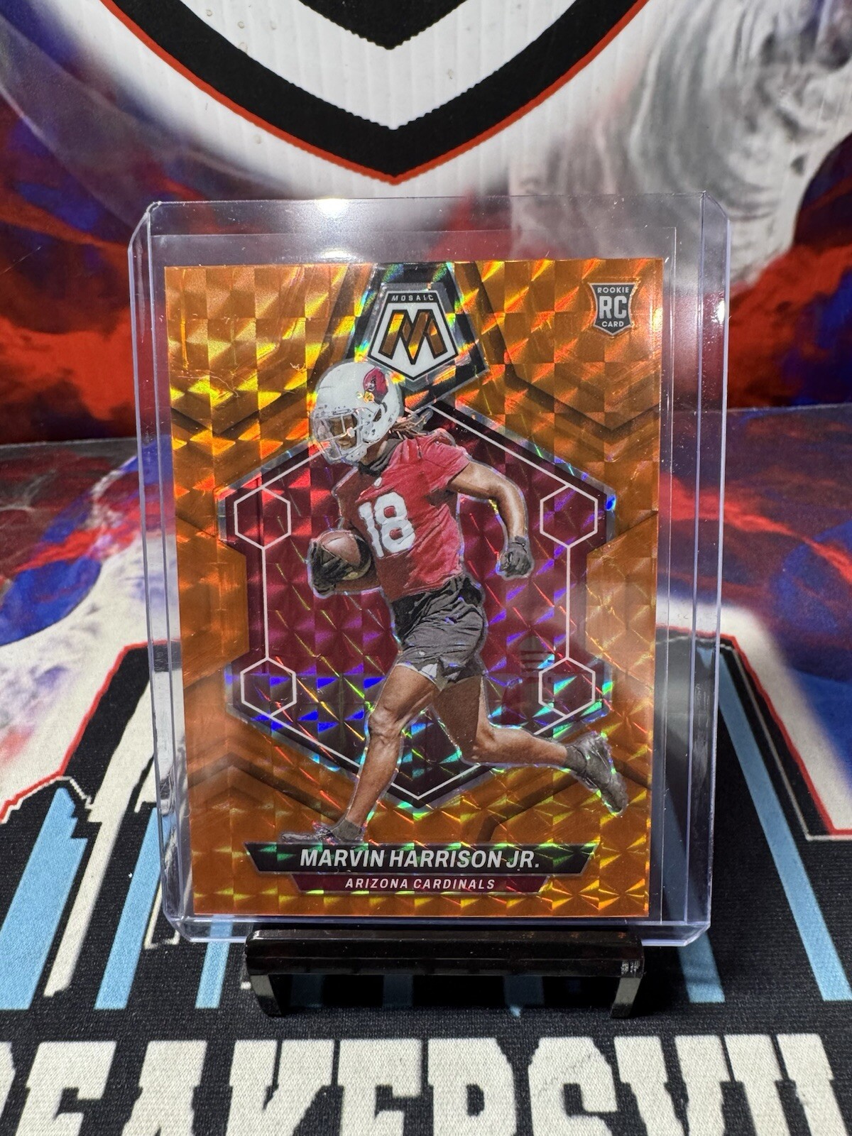 2024 Mosaic Marvin Harrison Jr  Orange Mosaic Rookie #304 #’d 049/199 Arizona