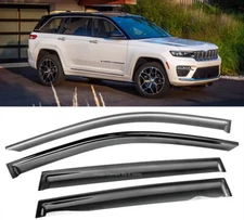 Out-Channel Sun Shade Vent Rain Wind Window Visor For 22-Up Jeep grand cherokee