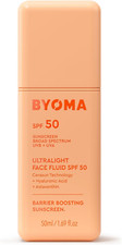 BYOMA SPF 50 Face Fluid (50Ml) Ultra-Lightweight Facial Sunscreen for All Skin T