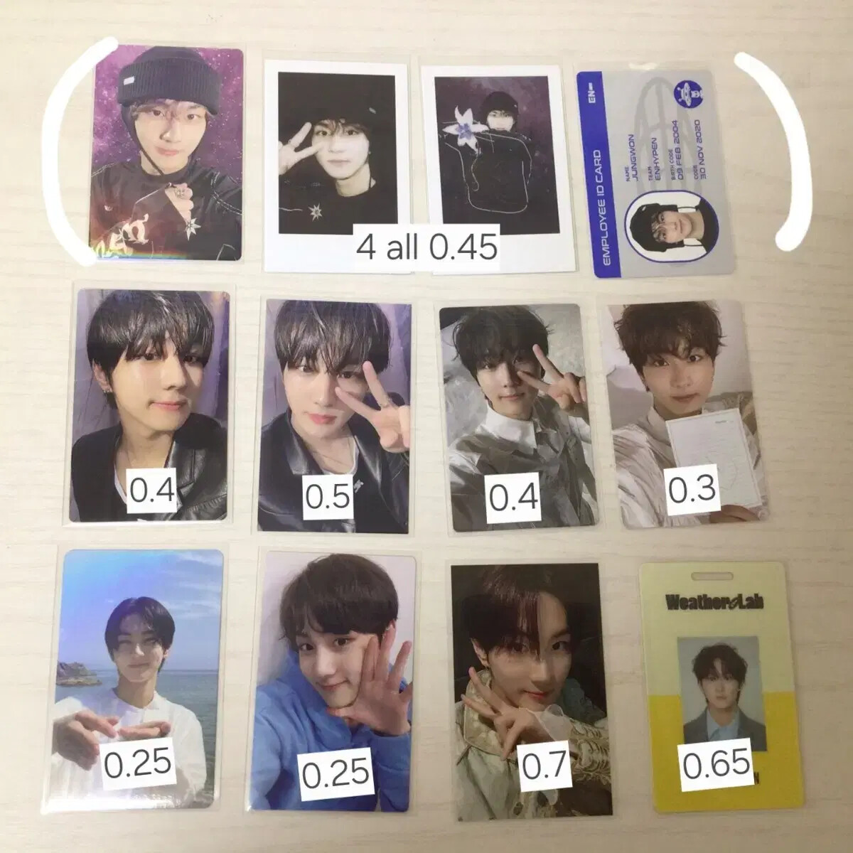 enhypen jungwon photo card | eBay