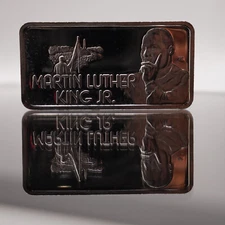 Martin Luther King Jr. Civil Rights Leader 1oz 999 FINE Silver art bar C2254