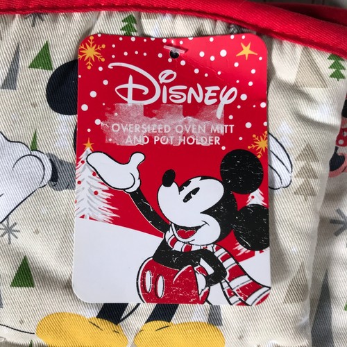 NWT Disney Mickey Mouse Christmas Tree Oversized Oven Mitt & Pot Holder Kitchen - Picture 6 of 11