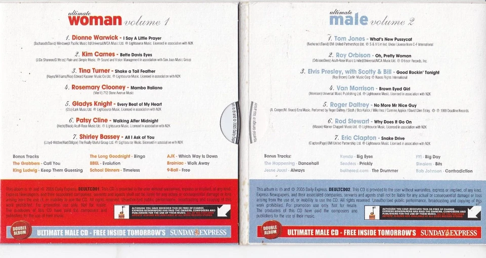 ULTIMATE WOMAN ULTIMATE MALE ( DAILY EXPRESS Newspaper Double Album ) - Bild 2 von 3