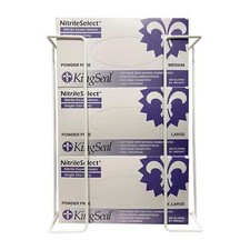 Triple Glove or Tissue Box Holder Wall Mounted White for Larger Sized Boxes