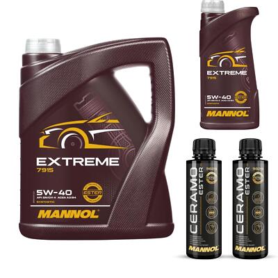 6L MANNOL Motoröl EXTREME 5W-40 Inkl. 2x Additive Ceramo Ester 9829