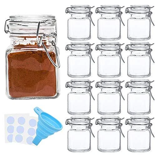 4 oz Square Glass Spice Jars