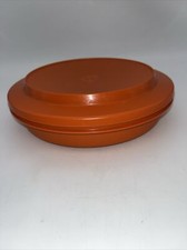 Vintage Tupperware Seal-N-Serve Bowl w/Lid #1336-18 1337-16 Orange Made in USA