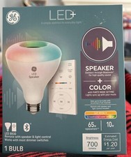 GE LED Speaker and Color Changing Indoor Floodlight Bulb And Remote