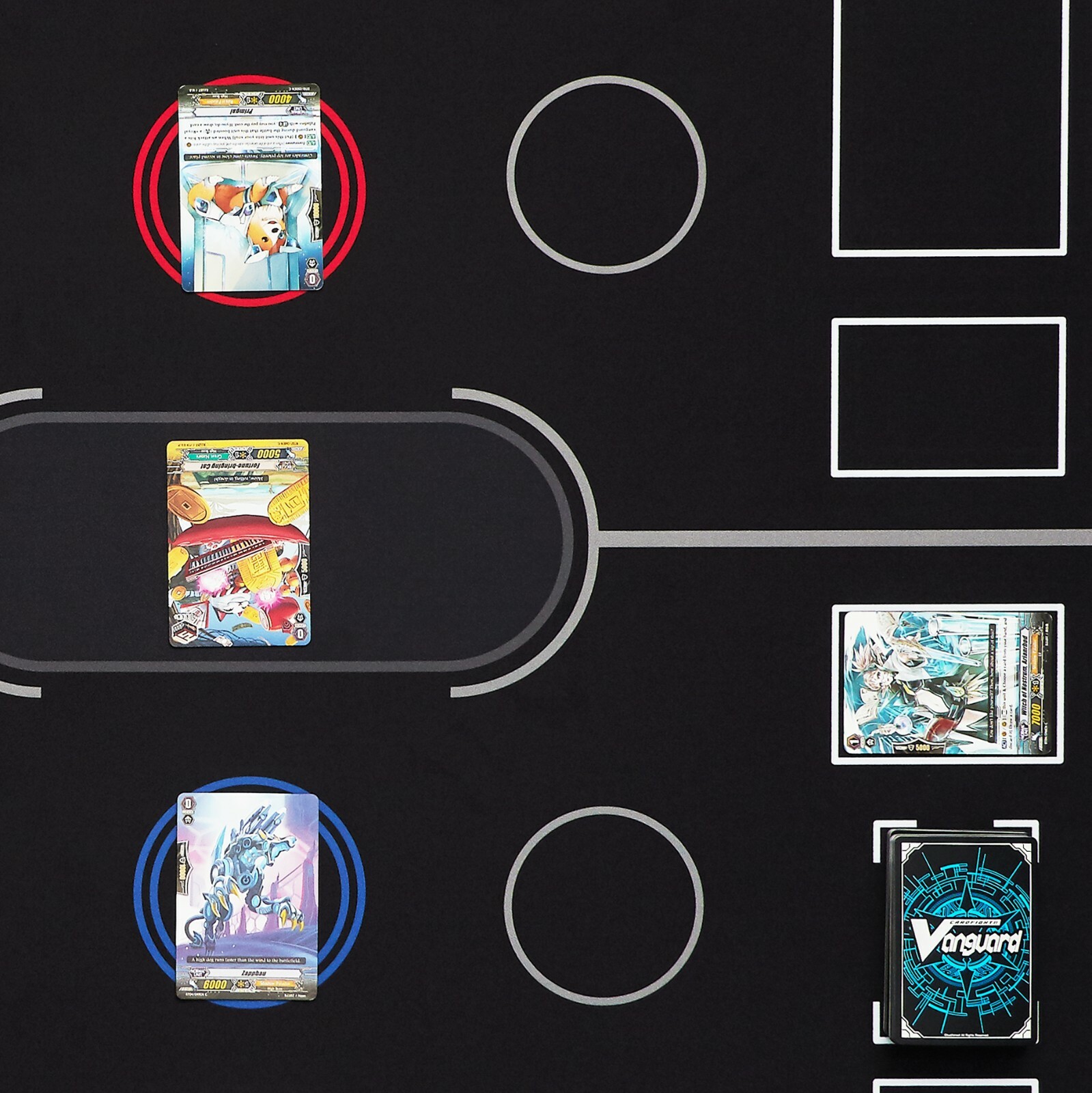 GMC Deluxe 2 Player CARDFIGHT!! Vanguard TCG Stadium Mat Board Playmat with  Vanguard, Rear Guard and Guardian Circles 