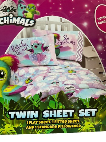 Hatchimals 3-teiliges Doppelbett-Set Mädchen Bettwäsche weich Mikrofaser 2017 Neu - Bild 2 von 3