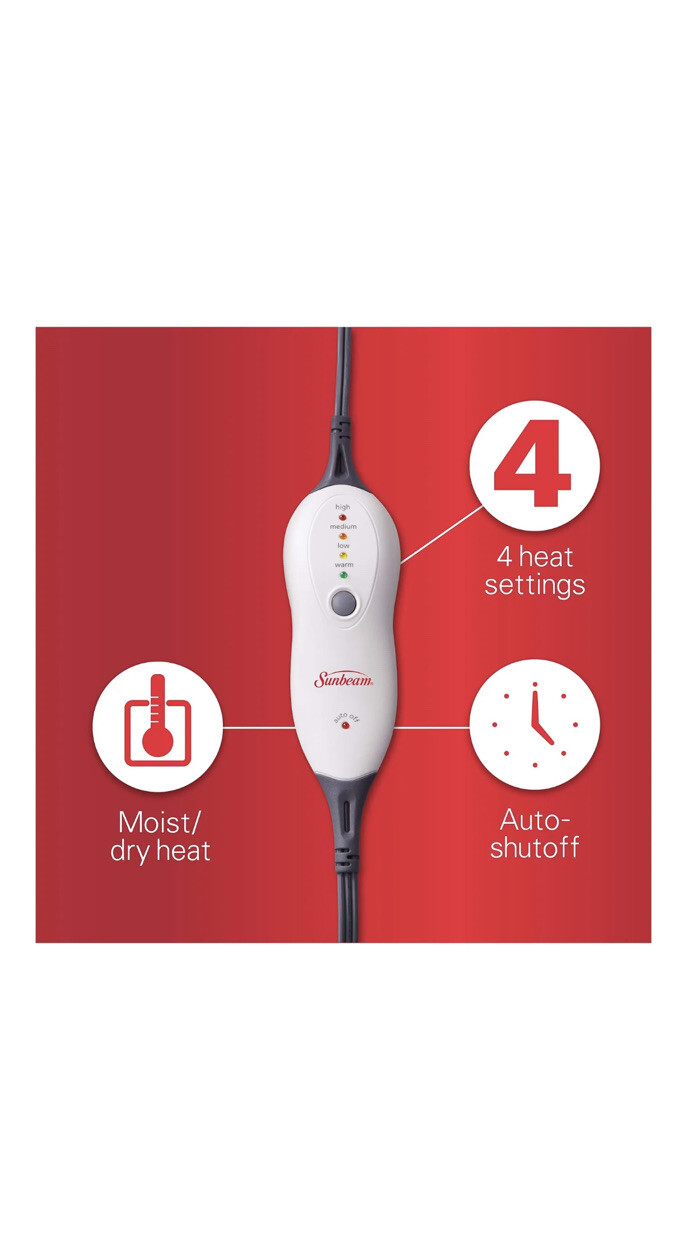 Sunbeam 700825 Renue Contouring Neck and Shoulder Heating Pad for sale