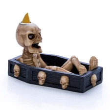 Mysterious Skeleton Backflow Incense Burner Smoke Flow Out Through Its Mouth