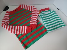 NWT Joe Boxer Striped Holiday Christmas 2 piece Pajama PJ Set Unisex Kids 14