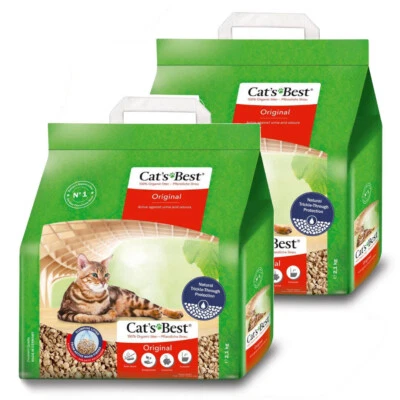 Cat's Best Original 2x5L Katzenstreu aus Holz klumpend und geruchsbindend