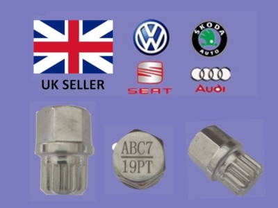 Type ABC 1 Locking Wheel Nut Key - 11 Spline For Audi, VW, Skoda, Seat - Replacement Key