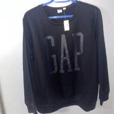 Gap Long Sleeve Sweater Crewneck Men's Size L Black NWT H