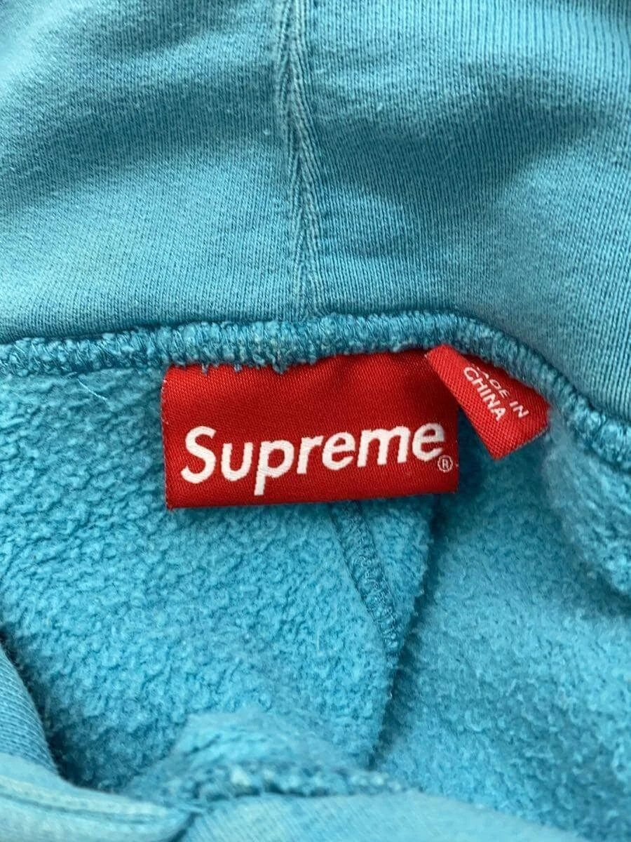 Felpa Supreme con cappuccio L cotone blu usata