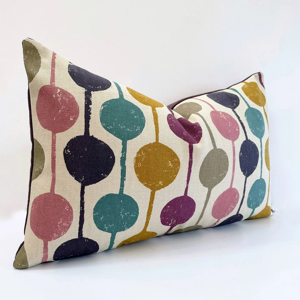 Scion TAIMI Fabric Cushion Cover Damson/Azure/Stone 12" x 20" - Image 2 of 4