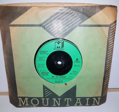 Nazareth 7'' Vinyl Single May The Sunshine & Expect No Mercy 1979